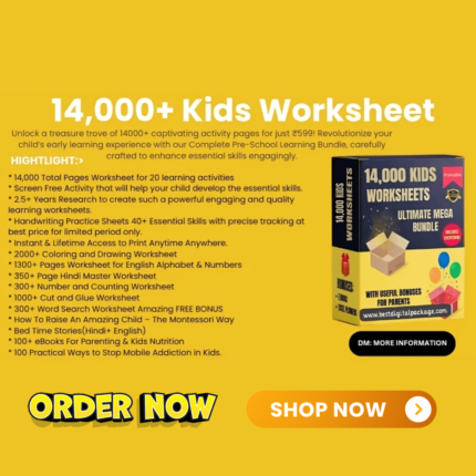14,000+ Kids Worksheets Bundle