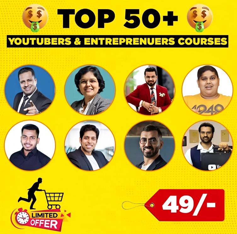 🔥50+ Creators Course Bundle  In Just ₹49  (50+ Courses + Resell Rights) 🔥