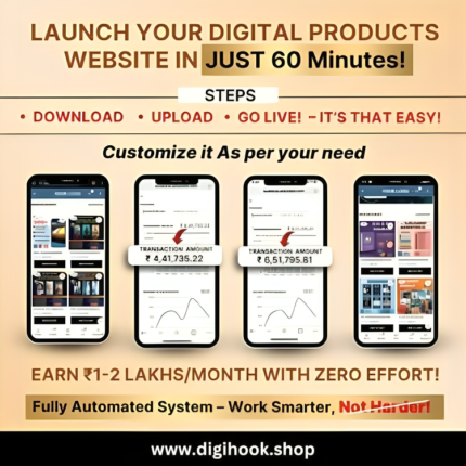 Readymade Digital Product Website Setup – Start Earning in 10 Mins! (Only ₹999)