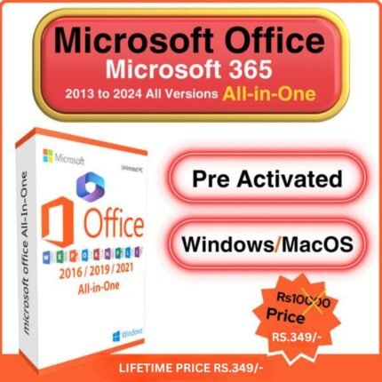 Microsoft Office 365 Pro Plus (2013-2024) - Lifetime Access - Pre-Activated