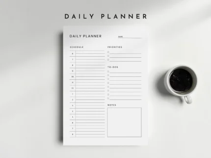 Printable Daily Planner Template PDF